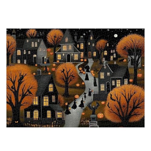 Jigsaw Puzzle – 1000 Piece Halloween Games for Brain Training, Interactive Fall Scene Toy with Seasonal Artwork, Game Puzzle for Home Decor and Holiday Gatherings, Kids Teens Adult, 27.56 Inches Jigsaw Puzzle – 1000 Piece Halloween Games for Brain Training, Interactive Fall Scene Toy with Seasonal Artwork, Game Puzzle for Home Decor and Holiday Gatherings, Kids Teens Adult, 27.56 Inches von Mimoqk