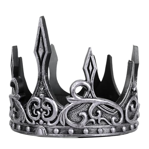 Königliche Prinzen-Tiara-Kopfbedeckung, elegante Tiara für besondere Anlässe, luxuriöse Kristall-Tiara, versilberte Tiara für Veranstaltungen, verstellbare Prinzen-Tiara, königliche Kopfbedeckung für von Mimoqk