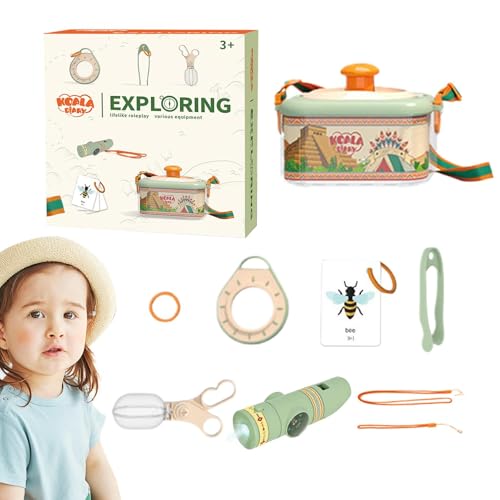 Lustiges Outdoor-Spielzeug für Kinder, Kids Explorer Kit, pädagogisches Wanderspielzeug, Outdoor-Abenteuerspielzeug, Naturerkundungsaktivitäten, Lernspielzeug für Kinder, Hinterhof-Abenteuerset zum Sp von Mimoqk