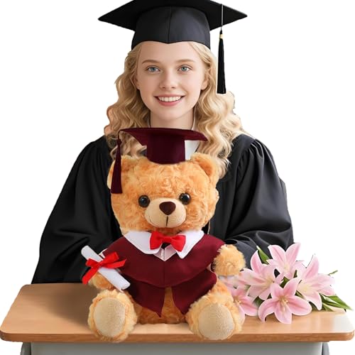 Mimoqk 9.8 Inch Graduation Bear, Plush Stuffed Animal Doll, Soft Toy with Hat and Gown, Commemorative Souvenir Class of 2025, Reward for Boys, Girls, Students Celebrating Graduation Day Mimoqk 9.8 Inch Graduation Bear, Plush Stuffed Animal Doll, Soft Toy with Hat and Gown, Commemorative Souvenir Class of 2025, Reward for Boys, Girls, Students Celebrating Graduation Day von Mimoqk