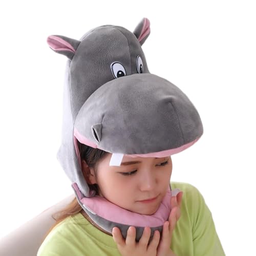 Mimoqk Animal Costume Hat, Cute Hippo Cap, Breathable Animal Hat, Funny Cosplay Accessory, Soft Hippo Costume, Animal Party Costume, Halloween Animal Headwear, Cosplay Hippo Hat, Christmas Hippo Hat von Mimoqk