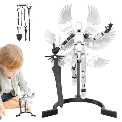 Mimoqk Articulated Roboter-Figur – bedrucktes bewegliches Spielzeug | Action-Figuren mit mehreren Dichtungen, multifunktional, dekoratives Roboterspielzeug für, Mädchen und Kinder, bedruckt von Mimoqk