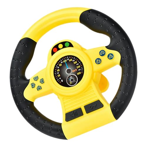 Mimoqk Auto Steering Wheel Simulator, 360 Grad Rotation Pretend Steering Wheel Toy, Simulated Driving Copilot Toy for Friends Family, Interactive Car Simulator for Kids with Realistic Features von Mimoqk