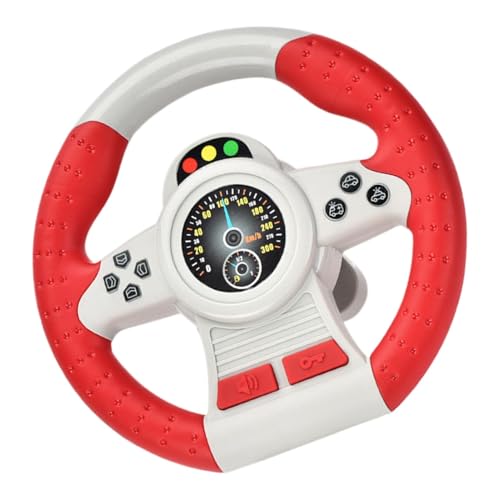 Mimoqk Auto Steering Wheel Simulator, 360 Grad Rotation Pretend Steering Wheel Toy, Simulated Driving Copilot Toy for Friends Family, Interactive Car Simulator for Kids with Realistic Features von Mimoqk