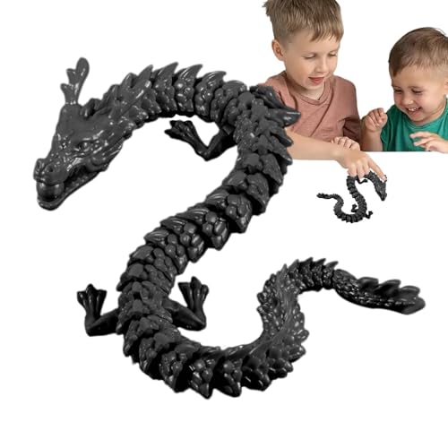 Mimoqk Beweglicher Drache, Drache mit 3D-Druck | Flexible Gelenke Drachen-Dekoration - 3D-Druck Drachen Zusammenbau Spielzeug Gelenkige Drachen Figuren Spielzeug für Dekoration von Mimoqk