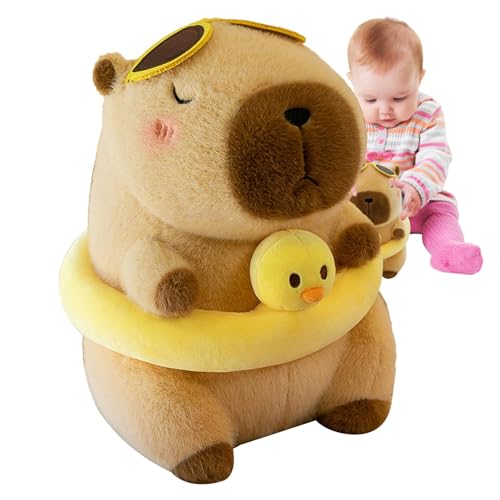 Mimoqk Capibara Plüsch, Capibara Spielzeug, Capibara-Plüschtier, niedliche Capbara-Puppe, 24 cm gefülltes Capbara-Spielzeug, perfekt für Sofa, Kinderzimmer von Mimoqk