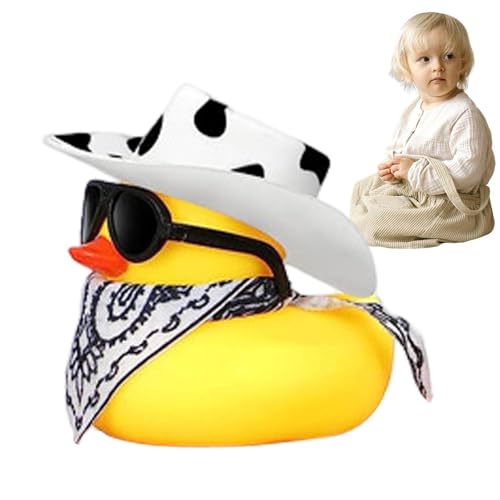 Mimoqk Cowboy-Armaturenbrett-Ente, Cowboy-Gummiente für Auto, Schwimmer, lustiges Badespielzeug und Dekoration für das Armaturenbrett des Autos – Cowboy-Ornament Mimoqk Cowboy-Armaturenbrett-Ente, Cowboy-Gummiente für Auto, Schwimmer, lustiges Badespielzeug und Dekoration für das Armaturenbrett des Autos – Cowboy-Ornament von Mimoqk