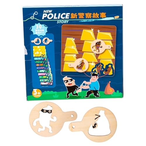 Mimoqk Detective Board Game, Travel-ready Interactive Catch Thieves Game, Story Matching Card for Preschool Kindergarten Lernen, Lernen, Spaß, Kompakt, Ideal für Family Play, Travel von Mimoqk