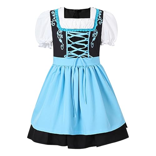 Mimoqk Dirndl Dresses Women, Womens Oktoberfest Outfit, Traditional Kids Kostüm, Children's Dirndl Dresses Traditional Kids Oktoberfest Kostüme for Carnival Events and Oktoberfest Celebrations von Mimoqk