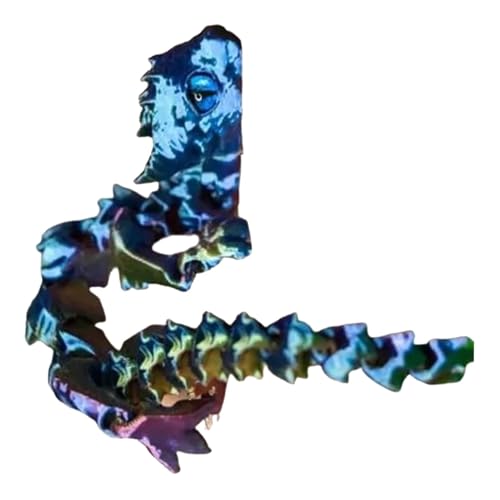 Mimoqk Drachen-Kunstspielzeug, bewegliche Drachenfigur, 3D-gedrucktes Drachenspielzeug, Mehrzweck-Drachendekoration, stressabbauendes Drachenspielzeug, Drachen-Sammelfigur für Kinder und Erwachsene von Mimoqk
