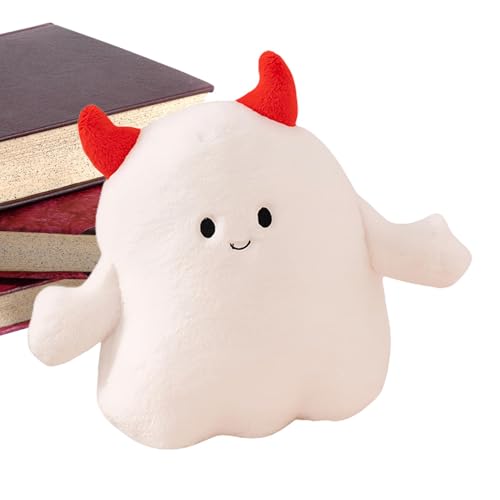 Mimoqk Ghost Stuffed Animal Plush Toys | Adorable Halloween Ghost Pillow Plush With Pumpkin Hat Study Room And Sofa Decorations During Halloween Ghost Stuffed Animal Plush Toys | Cute von Mimoqk