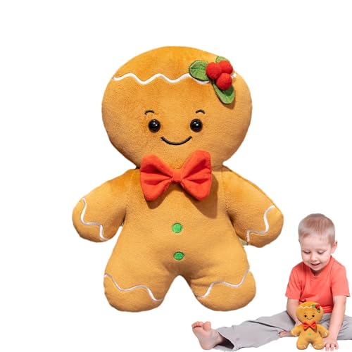 Mimoqk Gingerbread Man Plush, Gingerbread Man Toy, Gingerbread Man Pillow Decoration, Stuffed Gingerbread Doll, Stuffed Gingerbread Man Pillow, Gingerbread Man Stuffed Toy for Home, Living Room, von Mimoqk