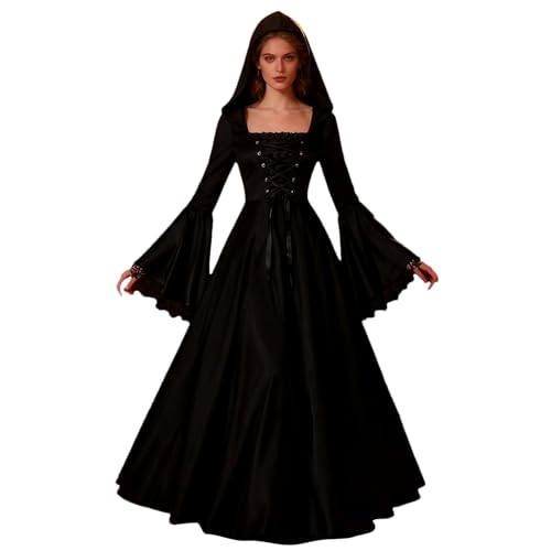 Mimoqk Halloween Hexenkostüm - Renaissance Fest Party Rock | Halloween Hexenkleid Set,Für Tochter Freundin Freundinnen Schwestern Mutter Gruselhaus Theater Mimoqk Halloween Hexenkostüm - Renaissance Fest Party Rock | Halloween Hexenkleid Set,Für Tochter Freundin Freundinnen Schwestern Mutter Gruselhaus Theater von Mimoqk
