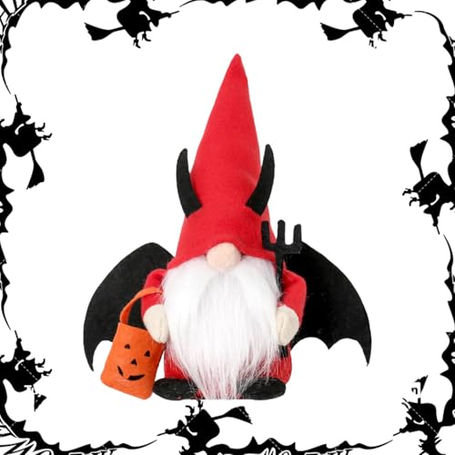 Mimoqk Halloween-Ornamente, e, Halloween-e, Plüsch-Dekor - Hexe, gesichtslose Puppe, Ornamente, niedliche -Plüschpuppe,Halloween-Puppendekoration ohne Gesicht für Familie, Kinder, Freunde, Wohnzimmer, von Mimoqk