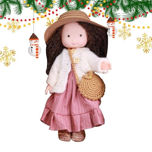 Mimoqk Huggable Toy for Kids, Cute Rag Doll, Collectible Toy Doll, Fall Theme Puppe, Kinder, Huggable Puppe, Best Cute Rag, Sammlerpuppe, Soft Doll mit Fall Theme Dress und Zubehör von Mimoqk