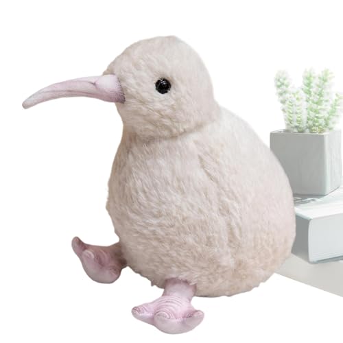 Mimoqk Kiwi Bird Plush Toy, Stuffed Animal Kiwi Toy, Cute Furry Bird Toy, Animal Plushie Doll, Cute Furry Animal Realistic Simulation Kiwi Bird Plush Toy for Kids Birders and Animal Lovers von Mimoqk