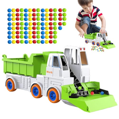 Mimoqk Konstruktions-Auto-Spielzeug, Hand-Push-Car-Spielzeug, frühes Lernspielzeug, Inertia Vehicle Toy, feines Motorskill-Spielzeug, Hand-Push-Auto-Spielzeug für frühes Lernen von Mimoqk