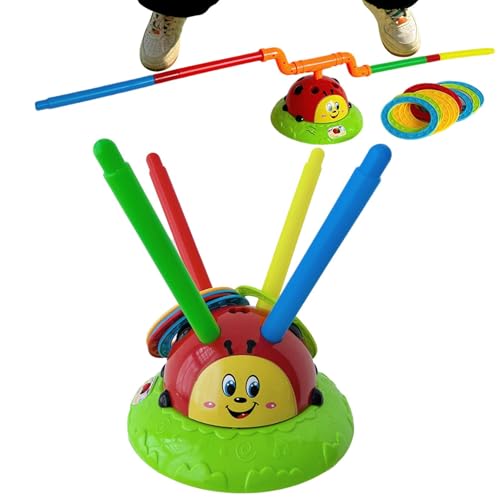 Mimoqk Ladybug Jump and Toss Toy, Musical Kids Game, Toddler Fun Equipment, Indoor Outdoor Play, Summer for Boys and Girls, 2-in-1 Jump and Feature, Sturdy and Interactive, Perfect for Parties von Mimoqk