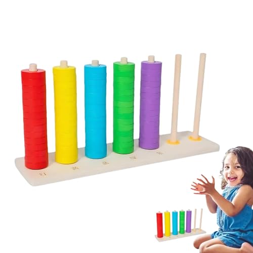 Mimoqk Math Counters für Kinder, buntes Abacus Stand Toy | Lernspielzeug für interaktives Lernen | Perfekte Counting Teaching Aid for Home and Classroom Use von Mimoqk