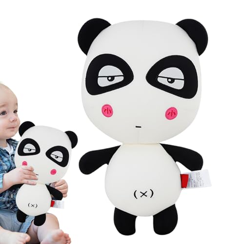 Mimoqk Panda Bär aus Plüsch, Panda Plüschtier | Kühlendes Plüschkissen Panda Bear – gewichtetes Panda-Panda-Spielzeug, Plüschtier zum Kuscheln von Mimoqk