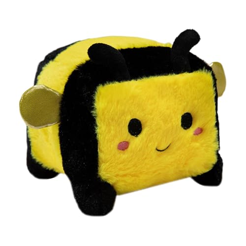 Mimoqk Plush Bee Toy, Stuffed Bee Doll, Cartoon Bee Plush, Bee Plushie, Cube Bee Plush Pillow Bee Stuffed Animal Plush Toy for Kids, Girls, and Boys Soft and Adorable Pillow Doll von Mimoqk