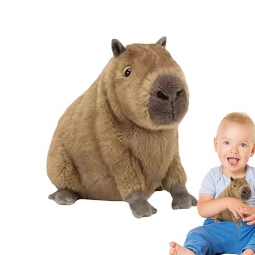 Mimoqk Realistisches Capybara Spielzeug, niedliches Capybara Plüschtier, Capybara Stuffed Animal, Soft Capybara Plush, Waschbar, Detailgetreues Plüsch-Spielzeug, Kollektion Largestuffed Plüschtier, von Mimoqk