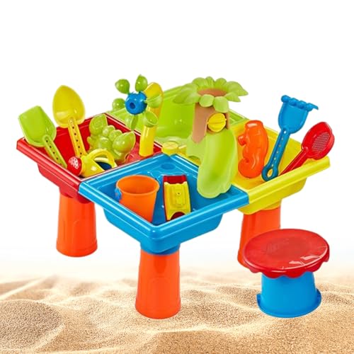 Mimoqk Sensory Play Table, Water and Sand Activity Set, Educational Toy Tools, Multi Accessory Beach Kit, 1 Set Colorful Design, Great for Backyard, Bathtub, Garden, Preschool, Indoor Fun Mimoqk Sensory Play Table, Water and Sand Activity Set, Educational Toy Tools, Multi Accessory Beach Kit, 1 Set Colorful Design, Great for Backyard, Bathtub, Garden, Preschool, Indoor Fun von Mimoqk
