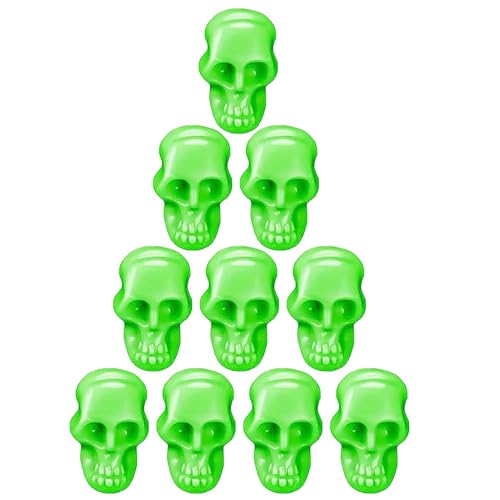 Mimoqk Skelettköpfe, Totenkopf,100 Stück Halloween Miniaturen Kleine Totenkopfköpfe | Streich-Requisiten, Trick-Spielzeug, Desktop-Dekoration, realistisches kleines Schädelmodell für Spukpuppenhaus von Mimoqk