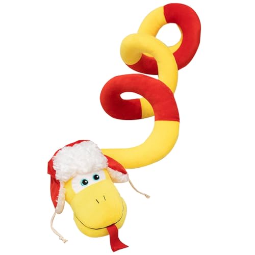 Mimoqk Snake Plush Toy, chinesisches Jahr des Snake Plüschspielzeugs, niedliches Plüschtier mit Schlangenpuppe, für Tische, Sofas, Bücher und Betten, perfekt für Feiern im neuen Jahr von Mimoqk