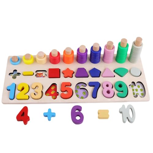 Mimoqk Spielzeug Puzzle Zahlen Puzzle mit entsprechenden Zahlen - Stapeln von Zählformen - Mathematikspiel, Brettpuzzle, Mathematikspiel, Mathematikspiel, Mathematikspiel, Mathematikspiel, von Mimoqk