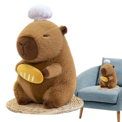 Mimoqk Stuffed Capybara Plush, Capybara Plush Toy, Chef Capybara Plush, Adorable Capybara Pillow, Soft Capybara Plushies, 11-Inch Capybara Plush for All Ages, Soft and Lovable Plushie von Mimoqk