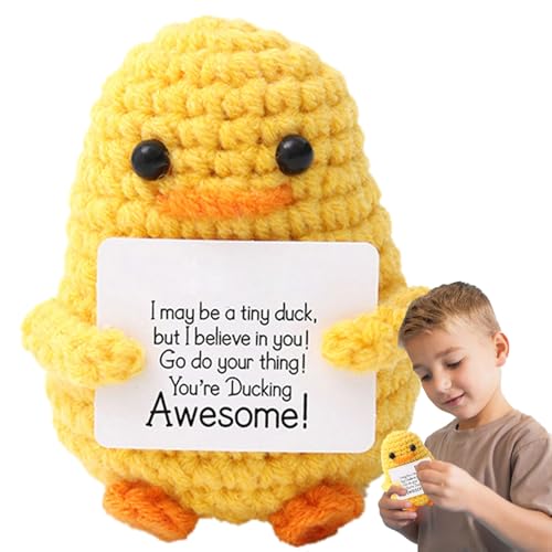 Mimoqk Süße Häkelpuppe, Häkel-Entenpuppe,Positive Häkel-Entenpuppe - Kreative Positive Häkeltiere-Entenpuppe für Freunde, Kollegen, Frauen, Mädchen Mimoqk Süße Häkelpuppe, Häkel-Entenpuppe,Positive Häkel-Entenpuppe - Kreative Positive Häkeltiere-Entenpuppe für Freunde, Kollegen, Frauen, Mädchen von Mimoqk