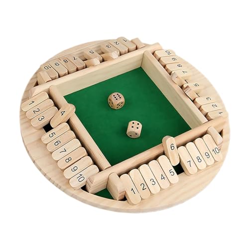 Mimoqk Table Games, Shut The Box, Dice Game Classic, Pub Board Game, Wooden Dice Game, Amusing Addition Game, Classic Shut The Box Dice Game for Birthday Parties and Classrooms von Mimoqk