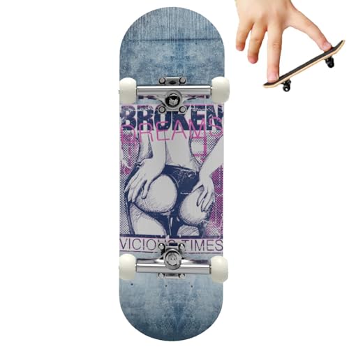 Mimoqk Tastaturen für Kinder, realistische Modelle Finger Toy Skateboards - Finger Scooter, Fingerboard Skateboard Finger Toys interaktiv für Skateboarder Erstellen Skateboard Park von Mimoqk