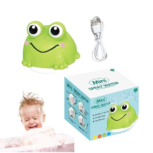 Mimoqk Toddler Shower Toys, Automatic Spray Water Frog Bath Toy, Educational Interactive Game with Light, (1 Pack), Battery Operated or Rechargeable, for Preschool Learning and Fun Activities von Mimoqk