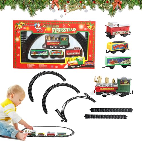 Mimoqk Weihnachtszug Weihnachtsbaum mit Schienen – elektrisches Zug, festliche Dekoration, elektrisch, für Party, Spiel zu Hause, , Mädchen Mimoqk Weihnachtszug Weihnachtsbaum mit Schienen – elektrisches Zug, festliche Dekoration, elektrisch, für Party, Spiel zu Hause, , Mädchen von Mimoqk
