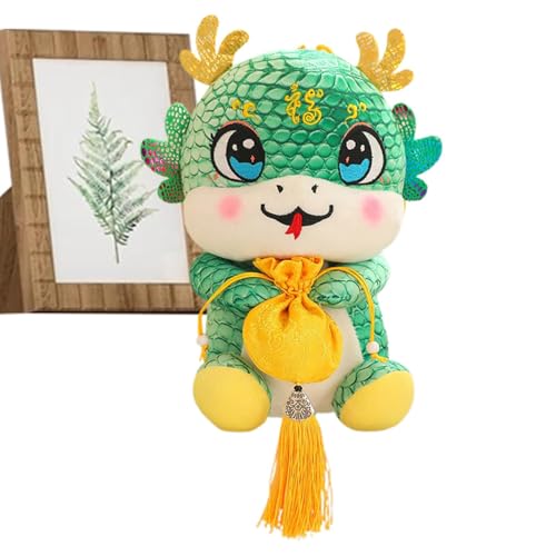 Mimoqk Year of The Snake Plush, 11 Inches Chinese New Year Snake Plush Toy | Lunar Year Stuffed Animal | Decorative Fake Snakes for Spring Festival | Celebration Plush for New Year Decorations von Mimoqk