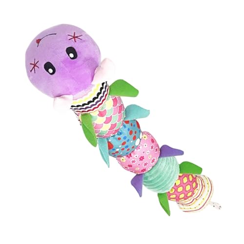 Musical Stuffed Animals, Cartoon Caterpillar Doll, Gefüllte Tierkissen, weiches Caterpillar Spielzeug, buntes Rattle Spielzeug, interaktives Spielzeug für Baby und Mädchen, 0-12 Monate von Mimoqk