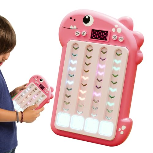 Rhythm Handheld Spielkonsole, Dinosaurier-Design, Cartoon-Elektronik, interaktives schnelles Push Toy, Spaß und Lernspiel für Kinder, Engaging Entertainment für und Mädchen von Mimoqk