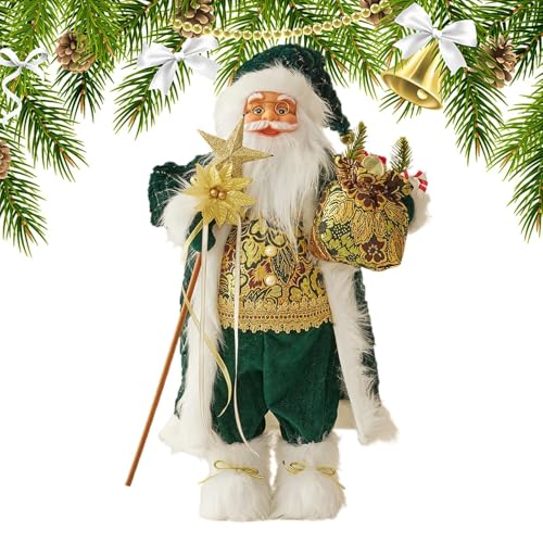 Santa Christmas Doll Decor | Party Santa Figurines | Standing Santa Claus Figure Doll With Bag For Holiday Ornaments And Tabletop Decoration To Any Holiday Arrangement Suitable For Indoor And Outdoor von Mimoqk