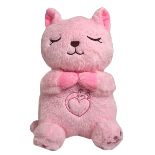 Sleeping Breathing Plüsch, Gefülltes Tierspielzeug, Sleeping Breathing Plush Stuffed Animals Spielzeug mit Sound Lights und Breathing Motion, Four Gear Adjustment, Portable Plush Toy, Soft Animal Toy von Mimoqk