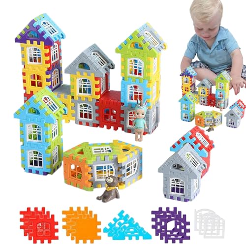 Steckbausteine Set | Lernsensorisches Lernspielzeug | Bausteine für und Kinder | Bunte Lernblöcke für Kinder, STEM Lernen und Spielen von Mimoqk