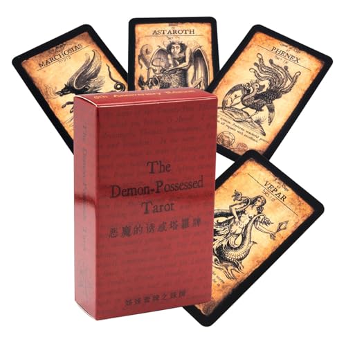 Tarot Cards, English Version Oracle Decks, Insight Conversation Game Set, Divination Board Set for Beginners Professionals Adults Women Men Family Use, 4.14x2.44 inches Tarot Cards, English Version Oracle Decks, Insight Conversation Game Set, Divination Board Set for Beginners Professionals Adults Women Men Family Use, 4.14x2.44 inches von Mimoqk