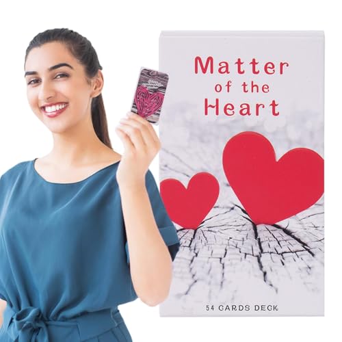 Tarot Decks Unique, Family Game Oracle Cards, Matter of The Heart Tarot, Beginner Tarot Set, Fortune Telling Game, Tarot Cards Deck for Beginners, 54 Playing Cards Tarot, Tarot Deck Family Game von Mimoqk