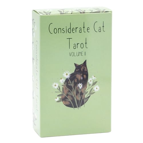 Tarotkarten - 78 Karten Tarot-Deck für und Spaß, Katzen-Themen-Wahrsagungswerkzeug, skurriles Kunstwerk mit Anfänger-Anleitung, Glückskarten für Zuhause, Reisen, Event, 10,5 x 6,2 cm Tarotkarten - 78 Karten Tarot-Deck für und Spaß, Katzen-Themen-Wahrsagungswerkzeug, skurriles Kunstwerk mit Anfänger-Anleitung, Glückskarten für Zuhause, Reisen, Event, 10,5 x 6,2 cm von Mimoqk