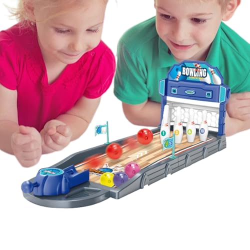 Tisch-Bowling-Spielset, Miniatur-Bowling-Spielzeug, Auswurfspielzeug-Tischset, Lern-Bowling-Spielzeug, Sport-Spiele für Partygeschenke, Indoor-Sportspiele für von Mimoqk