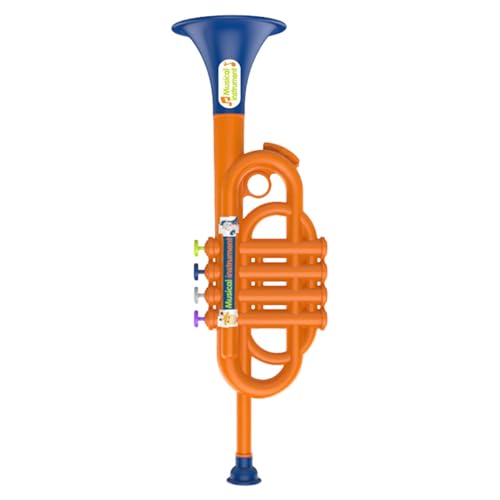 Toddler Trumpet Toy, Early Childhood Musical Instrument, Trumpet for Boys and Girls, Safe and Fun Toy for Developing Motor Skills, (32 x10. 2 x9. 9 cm), Perfect for Preschool von Mimoqk