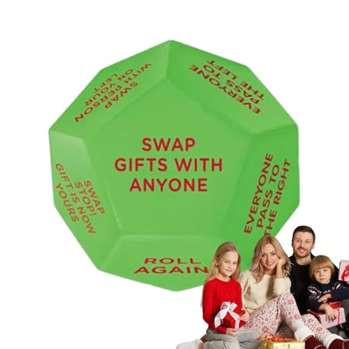 Weihnachtsspiel | 12 verschiedene Seiten Holz Würfelspiel | Fun Holiday Würfelspiel für Family Gatherings, Parties, Dating, und Travel Festive Feiern von Mimoqk