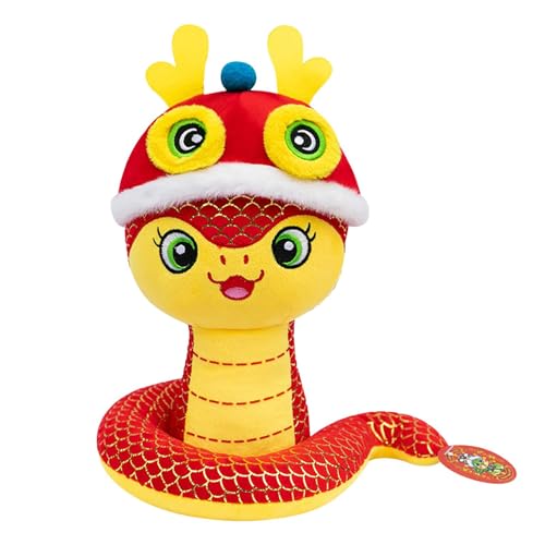 Year Of The Snake Doll, Chinese Snake Plush, Cozy Stuffed Toy, 11 Inch Snake Doll, Cute Expressions Snake, Lucky Chinese Style Snake, New Year Snake Mascot, Soft Plush Snake Toy von Mimoqk