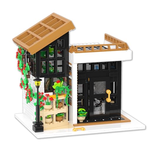 Coffee Shop Baukasten, Kreatives Kaffeehaus Bausteine Spielzeug - Architektur BAU-Set für Erwachsene，Mini Ziegel von MindBox